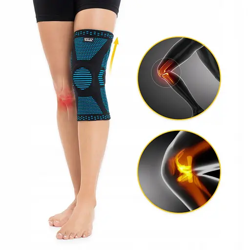 Фіксатор (бандаж) для коліна 4FIZJO зі стабілізацією колінної чашки 1 шт 4FJ0461 Size XXL (P-5907739317964) - фото 6