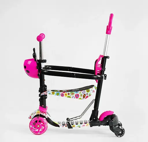 Детский самокат 5 в 1 Best Scooter L-S67367 розовый - фото 6