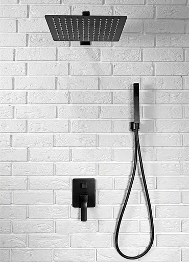 Душова система Rea Sonic black чорний REA-P0369, Чорний матовий - фото 5