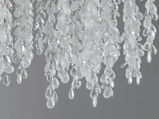 Кришталева люстра Гліцинія з алюмінієвим каркасом на 6 ламп, хром - фото 3