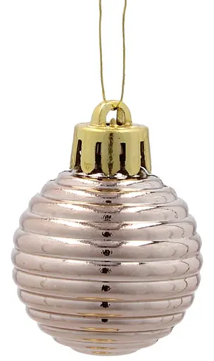 Елочные шарики Chomik пластиковые шампанье 3 см 16 шт. (GIF3955) - фото 3