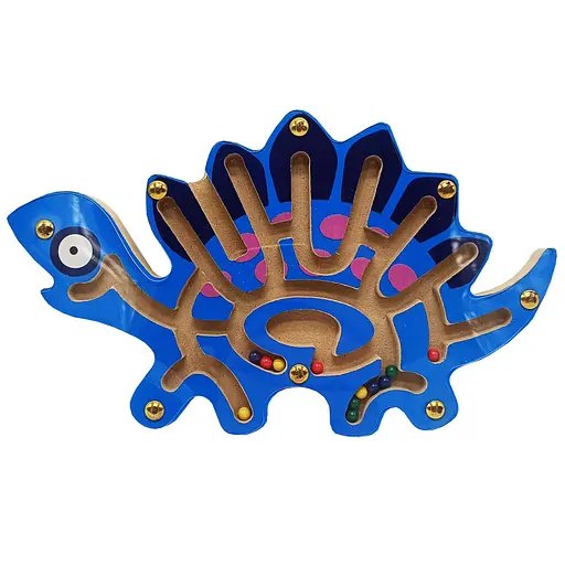 Дерев'яна магнітна іграшка Лабіринт Limo Toy MD 1792-1 Стегозавр - фото 1