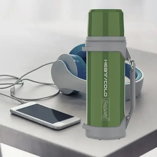 Термос з нержавіючої сталі Maestro MR-1631-100 1 л термочашка термокухоль термопляшка Зелений - фото 3