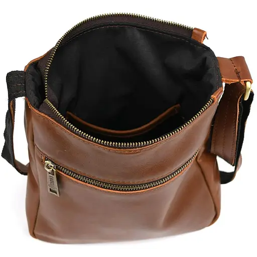 Мужская кожаная сумка мессенджер TARWA 22х25.5х3.5 см sum0028184 - фото 4