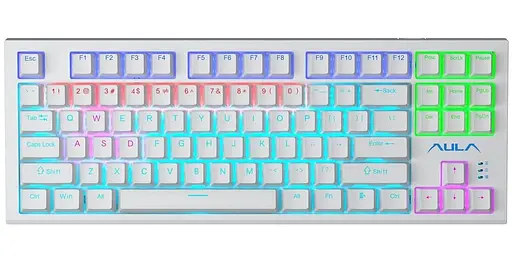 Клавіатура Aula F3032 White plus 21 Yellow keys KRGD Brown EN/UA (6948391201757) - фото 1