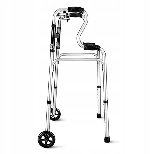 Реабилитационные ходунки 4FIZJO регулируемые, с колесиками Silver/Black (P-5905973406468) - фото 4