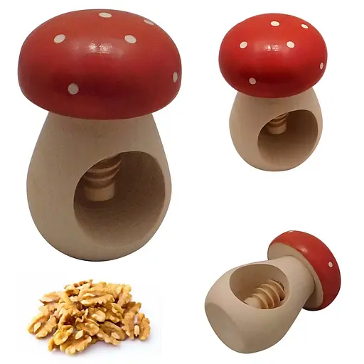 Винтовой деревянный орехокол «Гриб мухомор», Woodly 81614 - фото 4