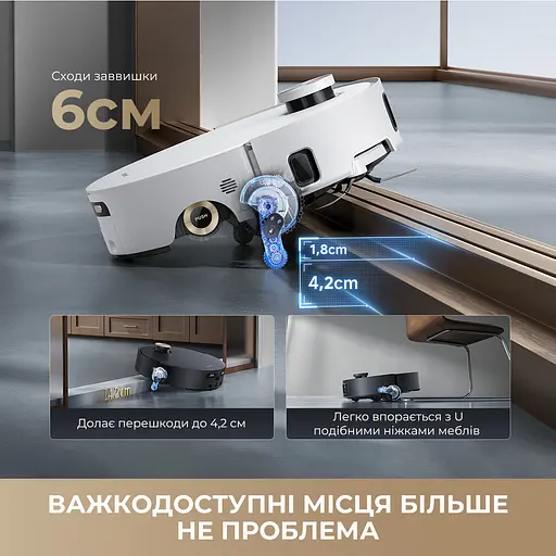 Робот-пилосос миючий Dreame Aqua 10 Roller White - фото 8