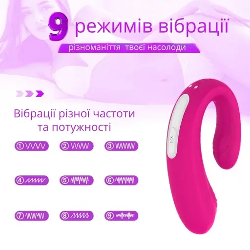 Вибратор I’MCUM DuoTouch Розовый (IM-KCD503) - фото 3