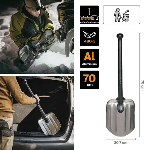 Ультралегкая универсальная/автомобильная лопата Fiskars Camping &amp; Car 70 см (1001574) - фото 2