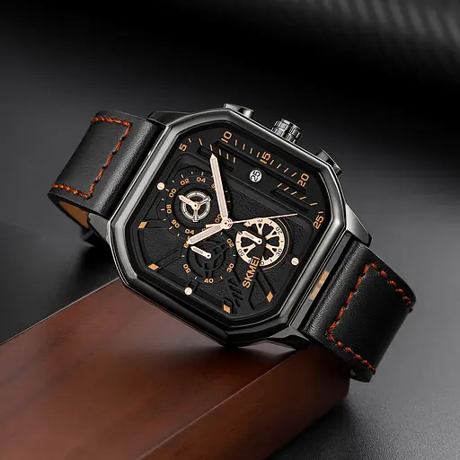 Наручний годинник чоловічий 1963BKRG Black-Rose-Gold Skmei acs0030461 - фото 4