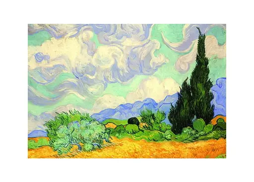 Пазл Piatnik Пшеничное поле с кипарисом Винсент ван Гог 1000 эл. (PT-539145) - фото 2