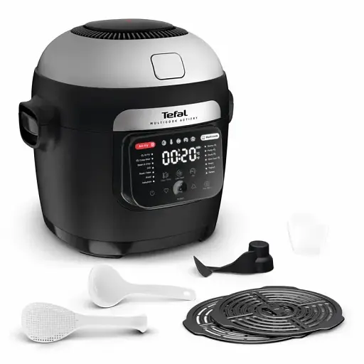 Мультиварка-мультипіч Tefal Multicook Actifry чорний 1334 Вт (MY741CF1) - фото 2