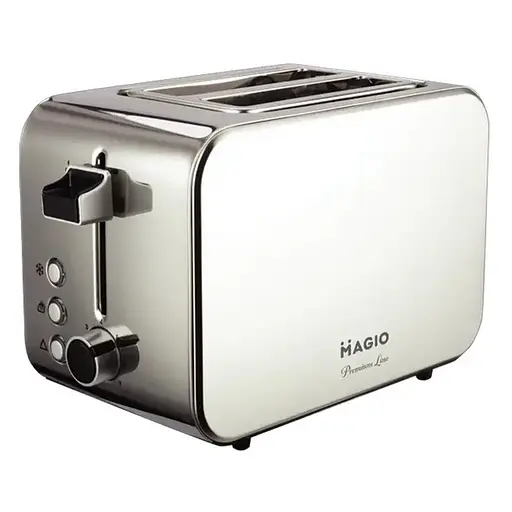 Тостер для хліба на 2 відділення Magio MG-284 тостерниця 7 ступенів прожарювання з функцією розморожування 800Вт Сірий - фото 1