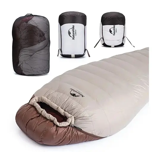 Спальник с натуральным пухом Naturehike Snowbird NH20YD001 размер M коричневый 510 г - фото 5
