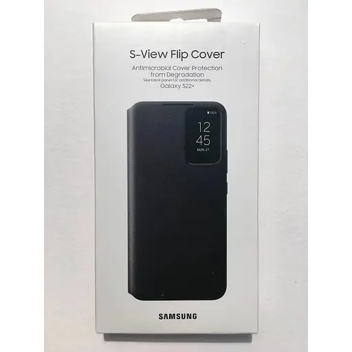 Оригинальный чехол-книжка Samsung для Galaxy S22 Plus S-View Clear View Cover (6.6") Черный (EF-ZS906CBEGRU) - фото 8