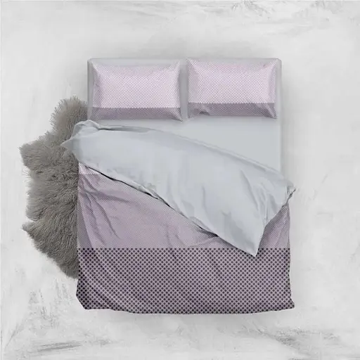 Комплект постільної білизни OldBro Grey purple, бязь Arabeska, двуспальний  Євро 240×220 см - фото 1
