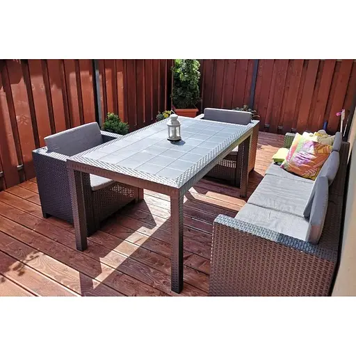 Стол для сада пластиковый Bica Houston графит. - фото 8