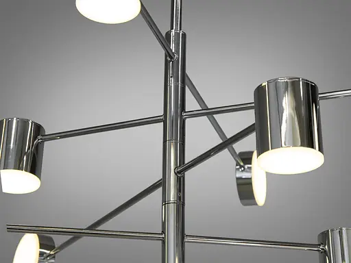 Інноваційна новинка LED люстра в офіс, 40W, хром - фото 4