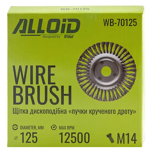 Щітка дископодібна Alloid Building Tools з пучками крученого дроту 125 x 22.23 мм (WB-70125) - фото 3
