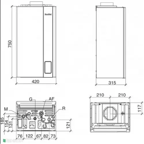 Газовый котел Fondital Formentera New Condensing KC 28 кВт - фото 2
