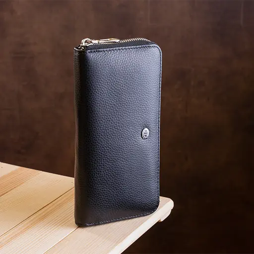 Кожаный женский кошелек-клатч ST Leather 10х20 см acs0015899 - фото 6