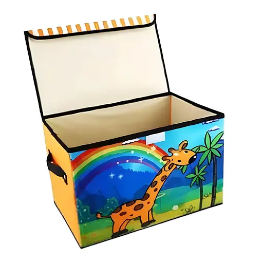 Кошик для іграшок C 61903-2 Тваринка дитячий складаний органайзер помаранчевий 39 х 25 х 24.5 см - фото 2