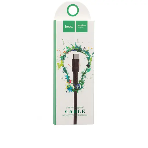 Кабель Hoco U31 Benay Type-C charging cable Чорний - фото 2