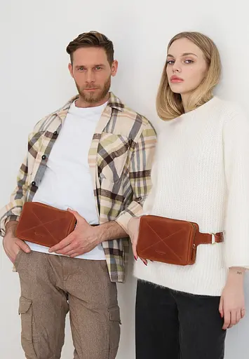 Шкіряна сумка Dropbag Mini світло-коричневий Crazy Horse - фото 4