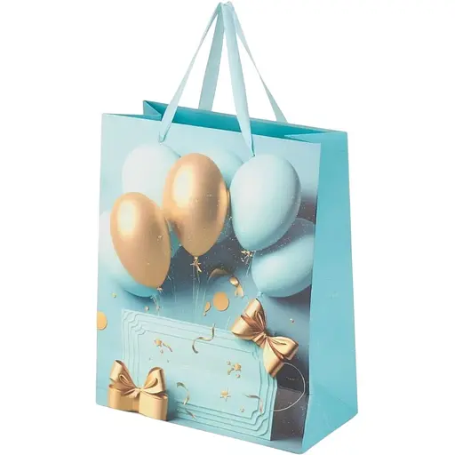 Пакет подарунковий Large Air balloons 760400ML Бірюзовий - фото 1