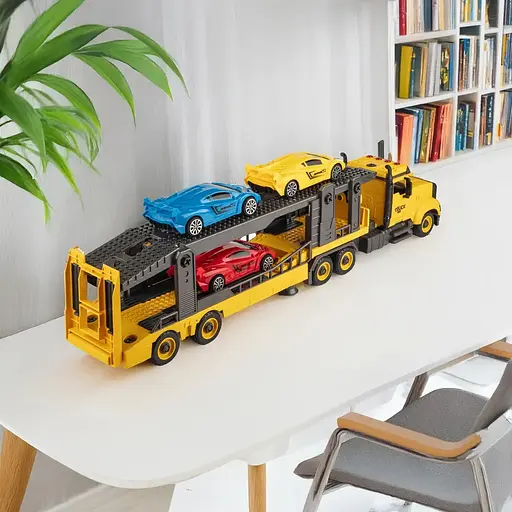 Машинка-конструктор Otamanko Автоконструктор Вантажівка тягач із легковими авто - фото 9