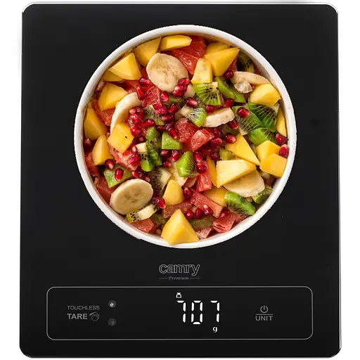 Ваги кухонні Camry CR 3175 black електронні/ 15кг/ г; мл, унція/ USB type C/ автовимкнення/ скло - фото 5