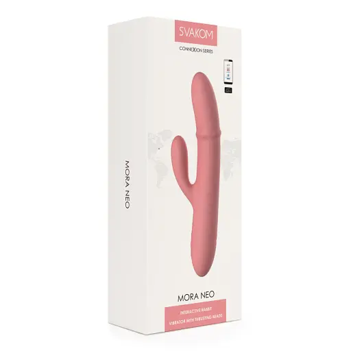 Вибратор-кролик Svakom Mora Neo Thrusting 19.5 см светло-розовый - фото 7