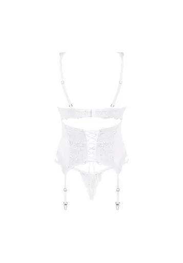 Комплект білизни Obsessive Amor L/XL (білий) - фото 12