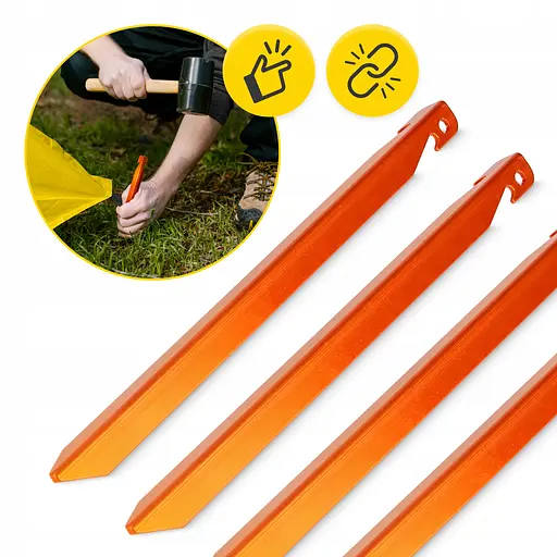 Набір кілочків для намету Mountain Goat алюмінієві 18 см, V-подібні 10 шт (P-5905973406895) - фото 5