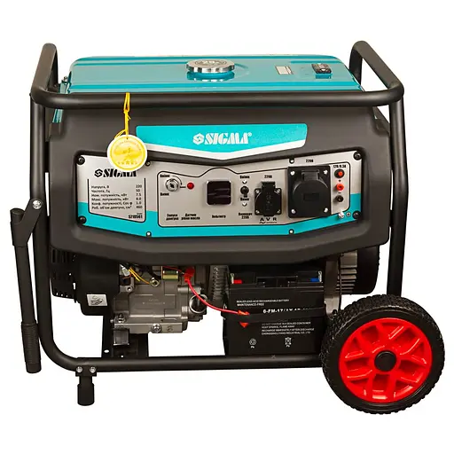 Бензиновий генератор Sigma 7.5/8.0 кВт, однофазний, ручний/електро запуск (5710561) - фото 5