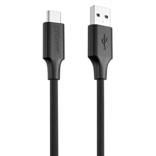 Кабель USB AM - Type-C, 1 м, чорний, Proove "Striped Silicone", 2.4A (CCSS60001201) - фото 1