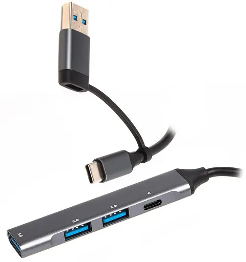 USB-хаб Maxxter USB 3.0 HU3C-4P1CN-01 (HU3C-4P1CN-01) - фото 1