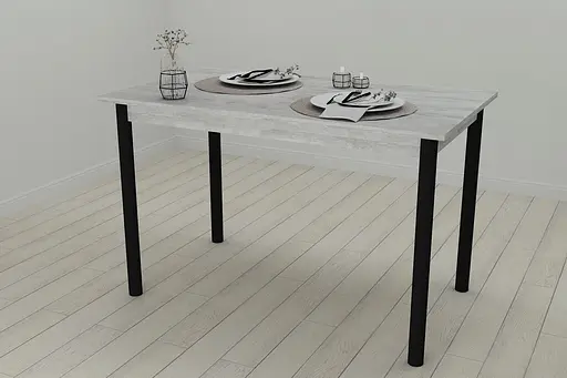 Стіл кухонний Ferrum-decor Беніта 75x120x60 Чорний ДСП Бетон 16мм (FRD-105566) - фото 5