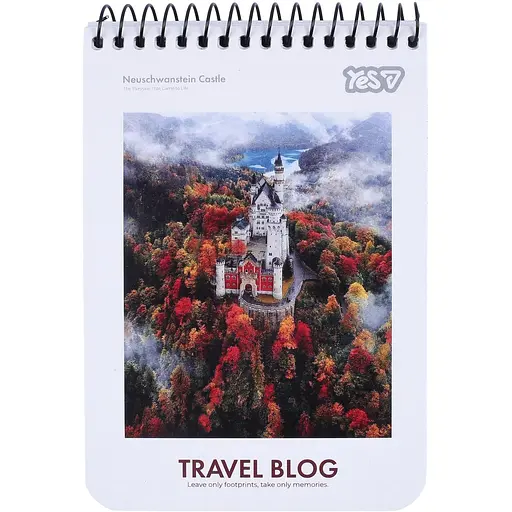 Зошит для записів Yes Travel А6 в клітинку 80 аркушів (152289)
