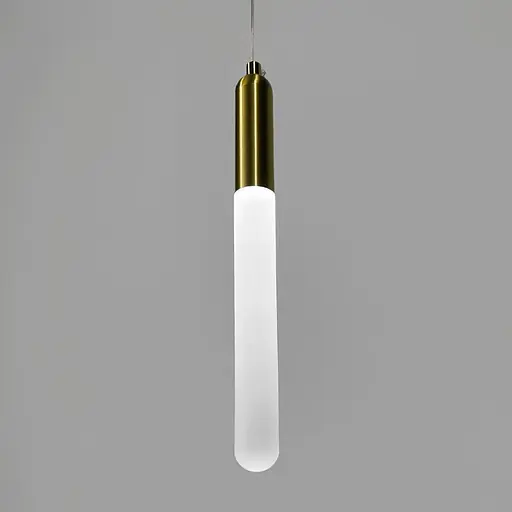 Світильник із підвісною матовою паличкою у латунному корпусі 30х3 см | Арт. A271-30*300 AB | Line F - фото 3