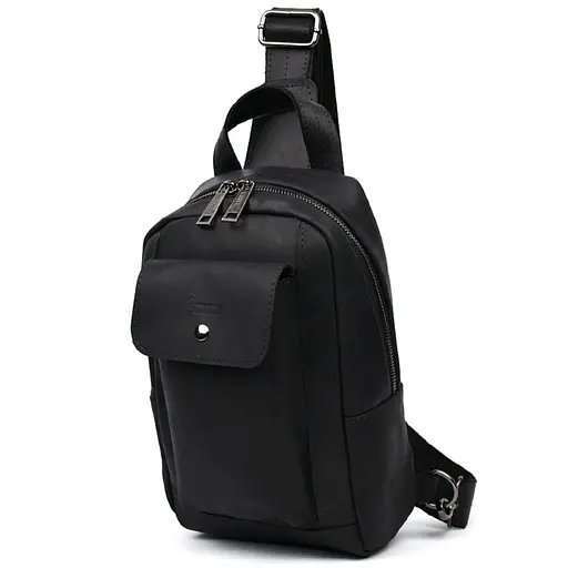 Рюкзак слинг кожаный с передним карманом для телефона TARWA 29х17х8 см sum0028232 - фото 3