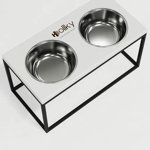 Hollky Base L — миски на підставці для середніх і великих собак (2 × 0,95 л, висота 20 см) - фото 4