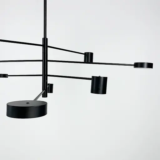 Сучасна чорна LED люстра FLEA з ріжками, що регулюються по осі Line.F DE 31/8 BK - фото 11