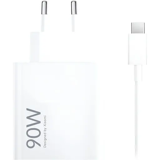 Сетевое зарядное устройство Xiaomi HyperCharge 90W + Cable USB-A - USB-C White (BHR07ZBEU) [138151]