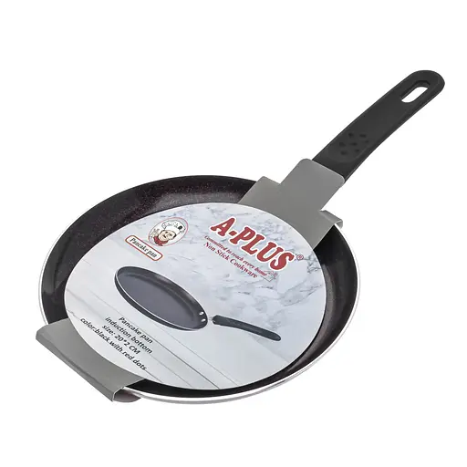 Сковорода для блинов Ø 20 см с антипригарным покрытием «Красный мрамор», A-plus Черный 87280 - фото 3