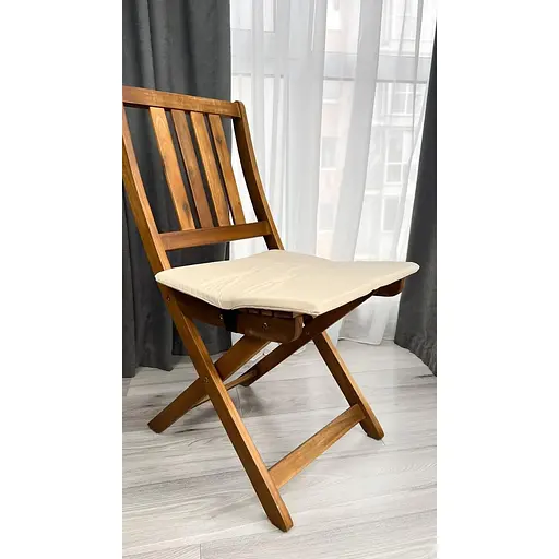 Водоотталкивающая подушка на стул Бежевый однотонный (2 шт.) - фото 2