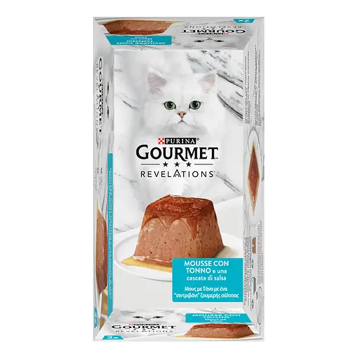 Уцінка. Вологий корм Gourmet Revelations Мус з тунцем та підливкою повнораціонний для дорослих котів 114 г (2х57 г) - фото 4