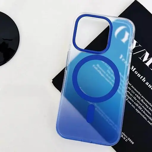 Чохол Epik TPU+PC Phantom with MagSafe для Apple iPhone 16 Pro Max 6.9 Blue - фото 3