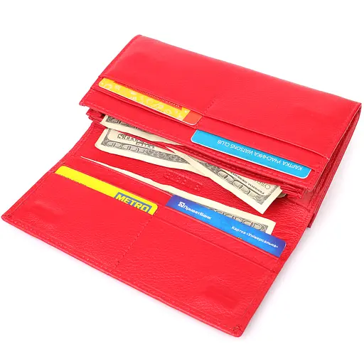 Кошелек для женщин с монеткой из натуральной кожи. ST Leather 18.5х9х3 см acs0029700 - фото 6